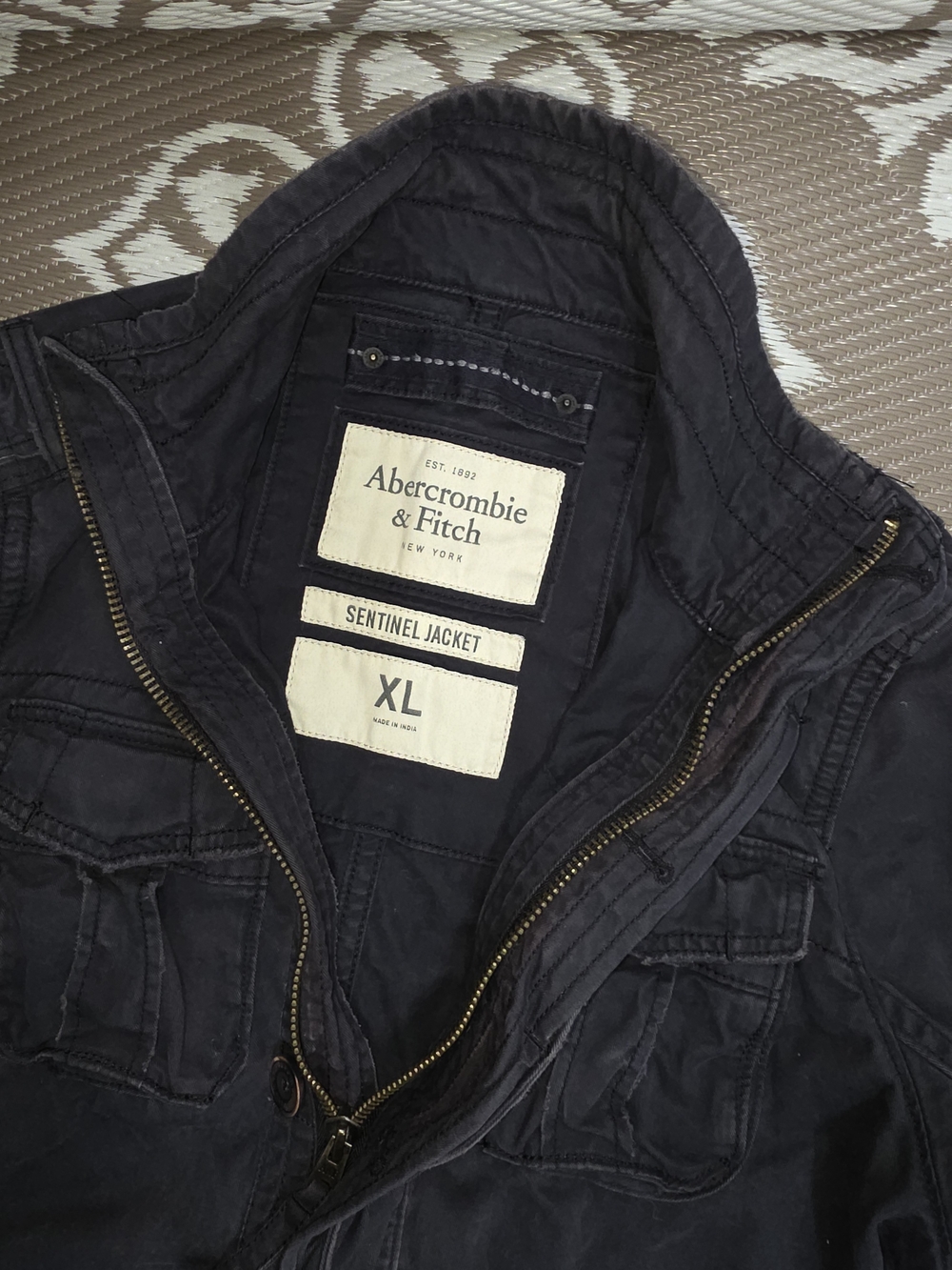 Abercrombie & Fitch Black Military Field Jacket - Picture 2 of 2